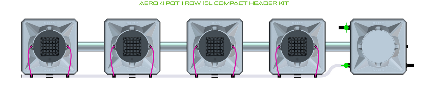 AERO 4 Pot 1 Row Kit