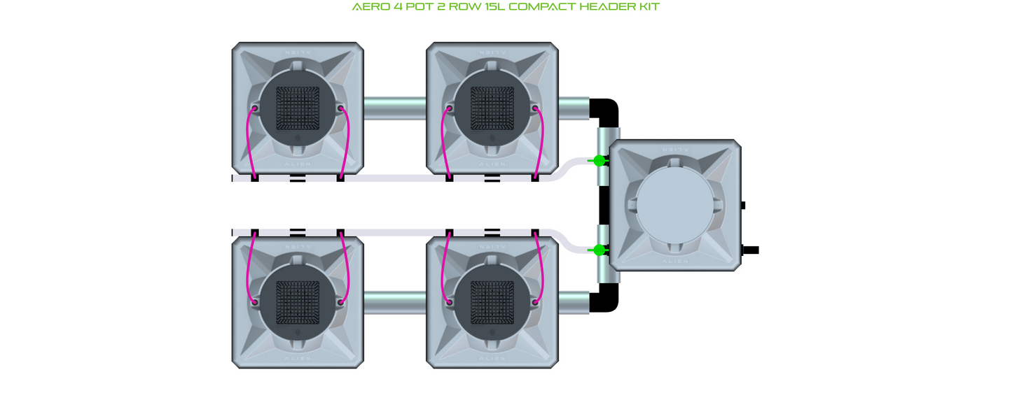 AERO 4 Pot 2 Row Kit