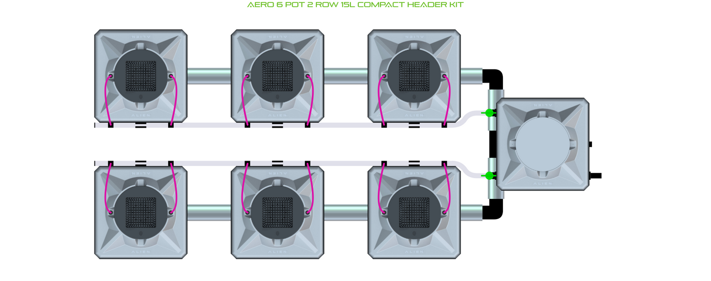 AERO 6 Pot 2 Row Kit