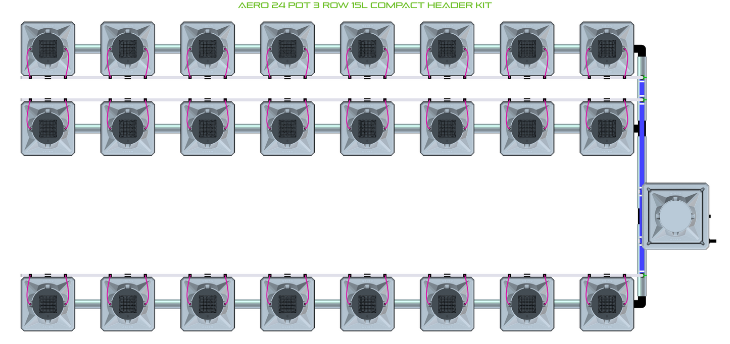 AERO 24 Pot 3 Row Kit