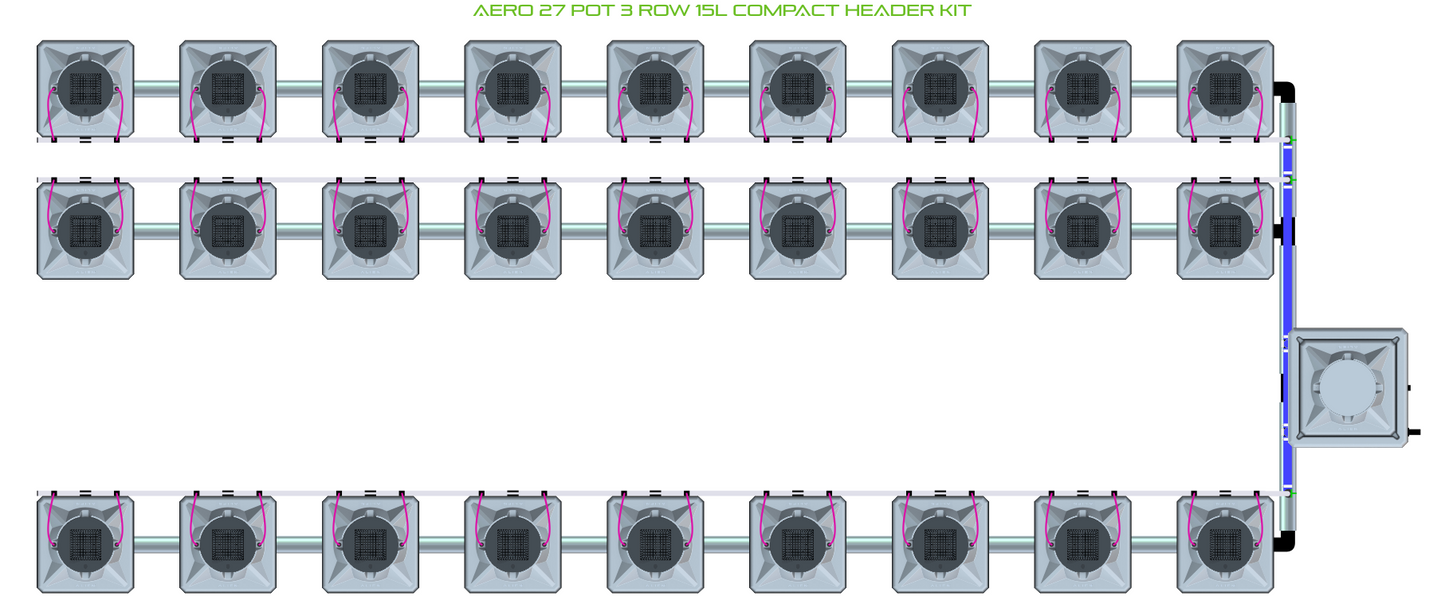 AERO 27 Pot 3 Row Kit