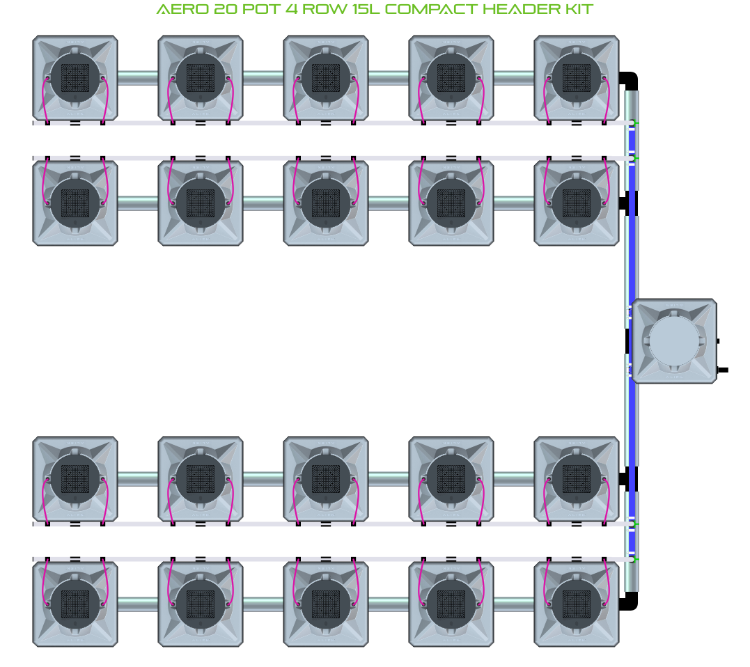AERO 20 Pot 4 Row Kit