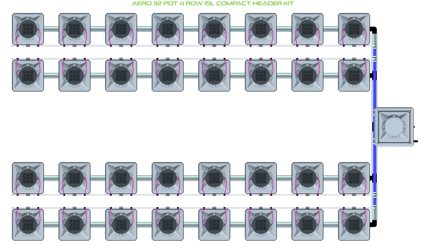 AERO 32 Pot 4 Row Kit