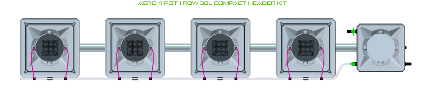 AERO 4 Pot 1 Row Kit