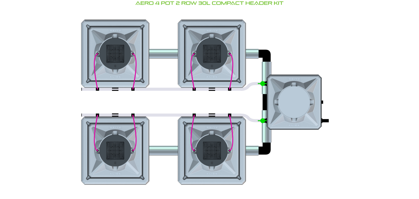 AERO 4 Pot 2 Row Kit