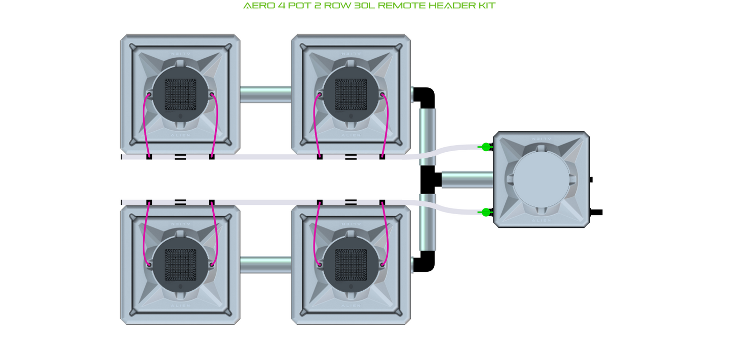 AERO 4 Pot 2 Row Kit