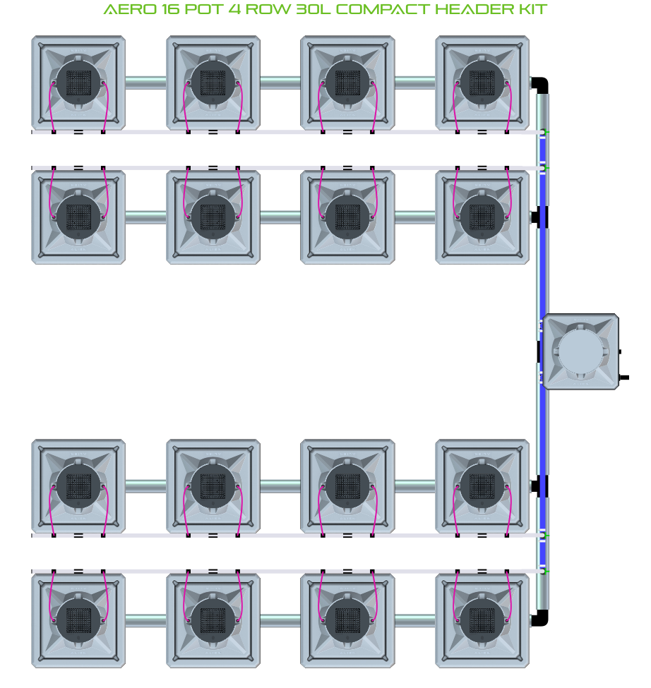 AERO 16 Pot 4 Row Kit