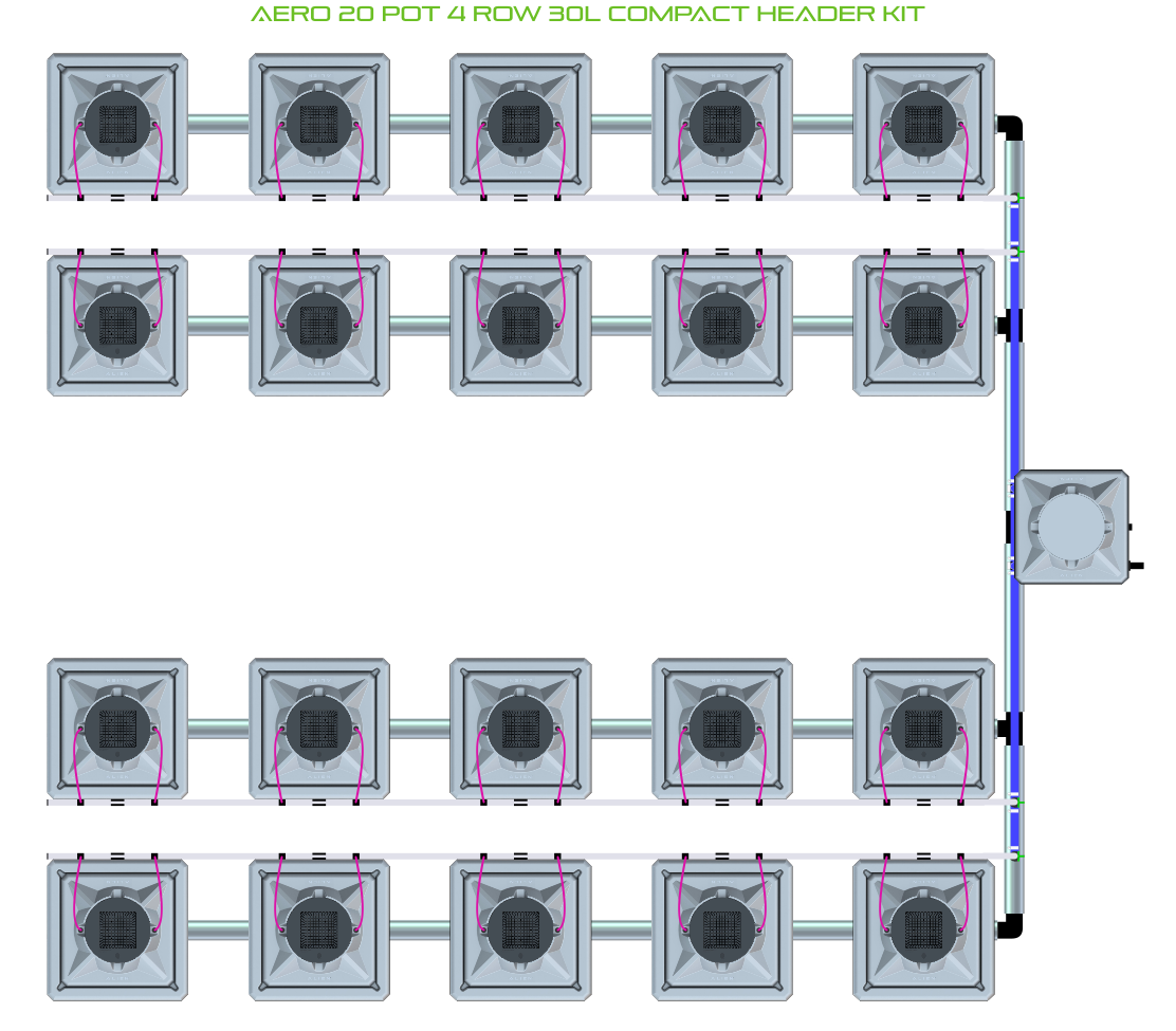 AERO 20 Pot 4 Row Kit