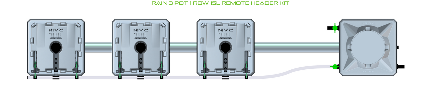 RAIN 3 Pot 1 Row Kit