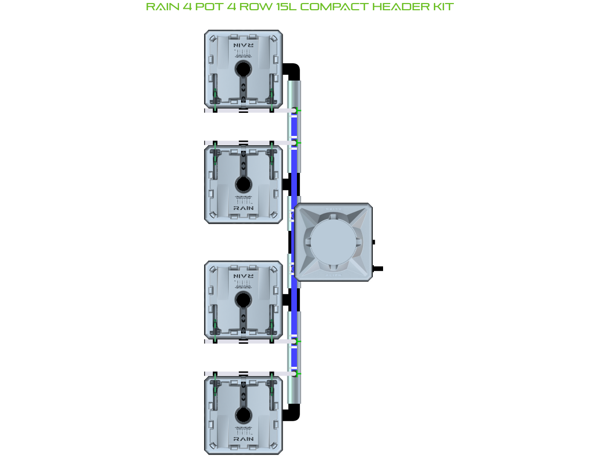 RAIN 4 Pot 4 Row Kit