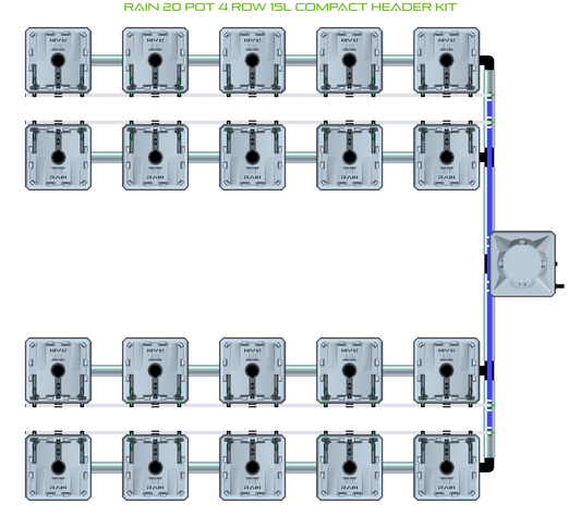 RAIN 20 Pot 4 Row Kit