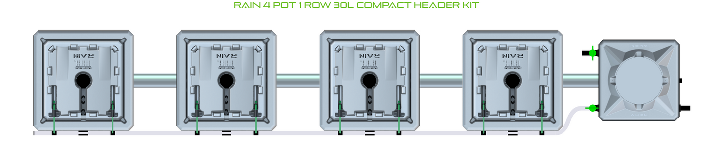 RAIN 4 Pot 1 Row Kit