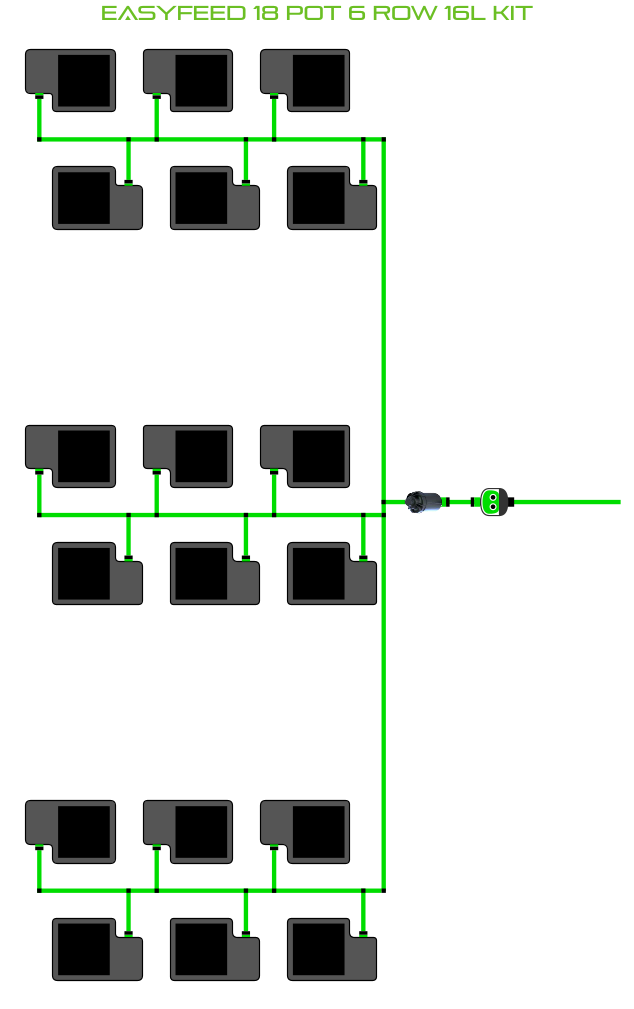 EasyFeed 18 Pot 6 Row Kit