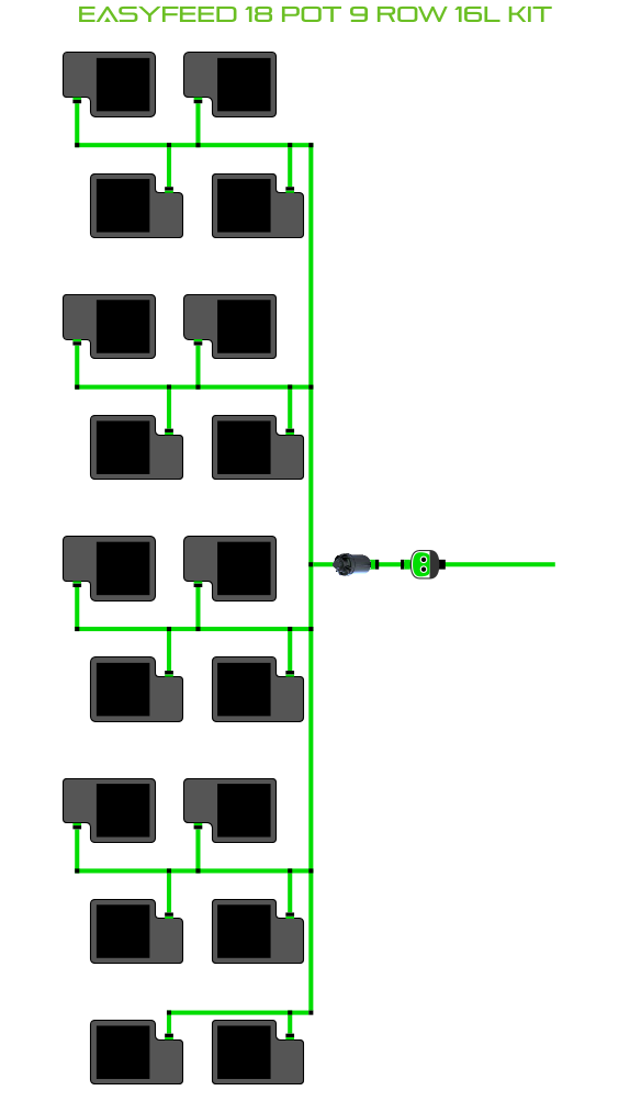 EasyFeed 18 Pot 9 Row Kit