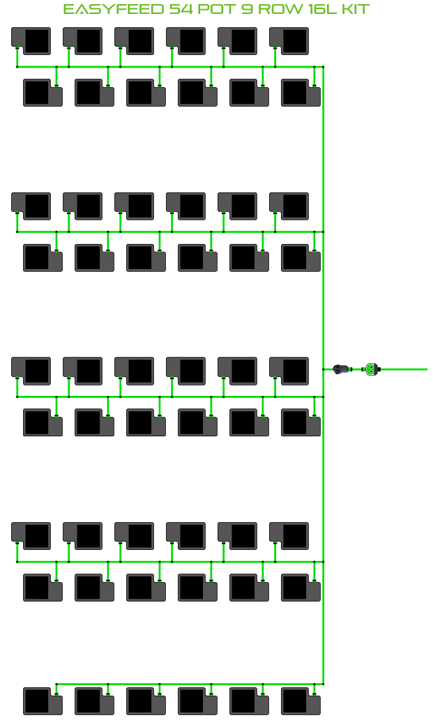 EasyFeed 54 Pot 9 Row Kit