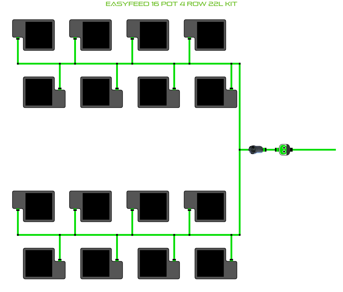 EasyFeed 16 Pot 4 Row Kit