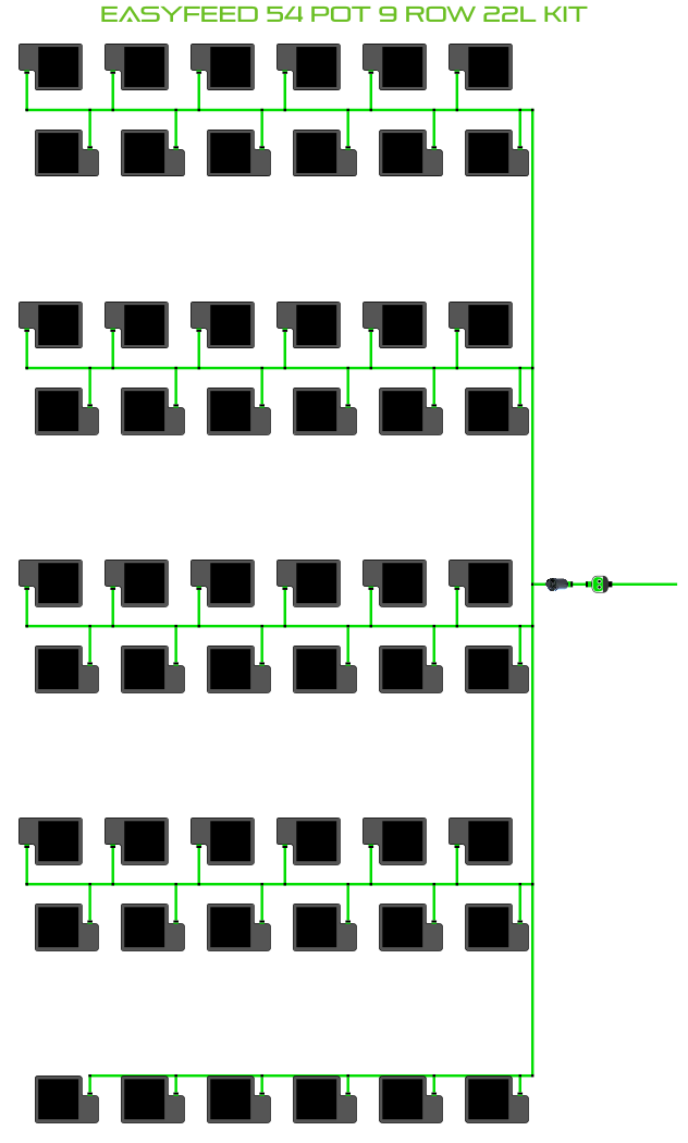 EasyFeed 54 Pot 9 Row Kit
