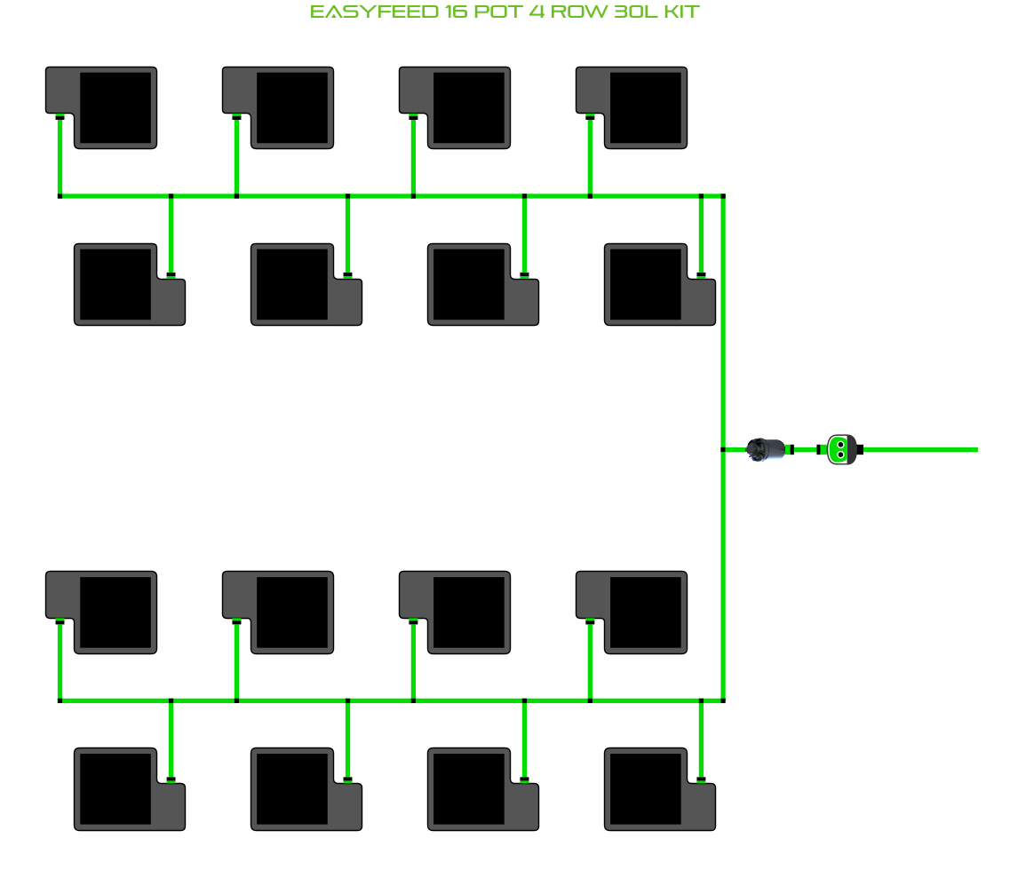 EasyFeed 16 Pot 4 Row Kit