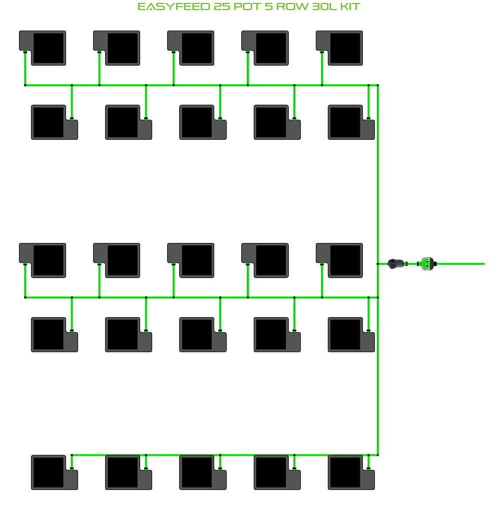 EasyFeed 25 Pot 5 Row Kit
