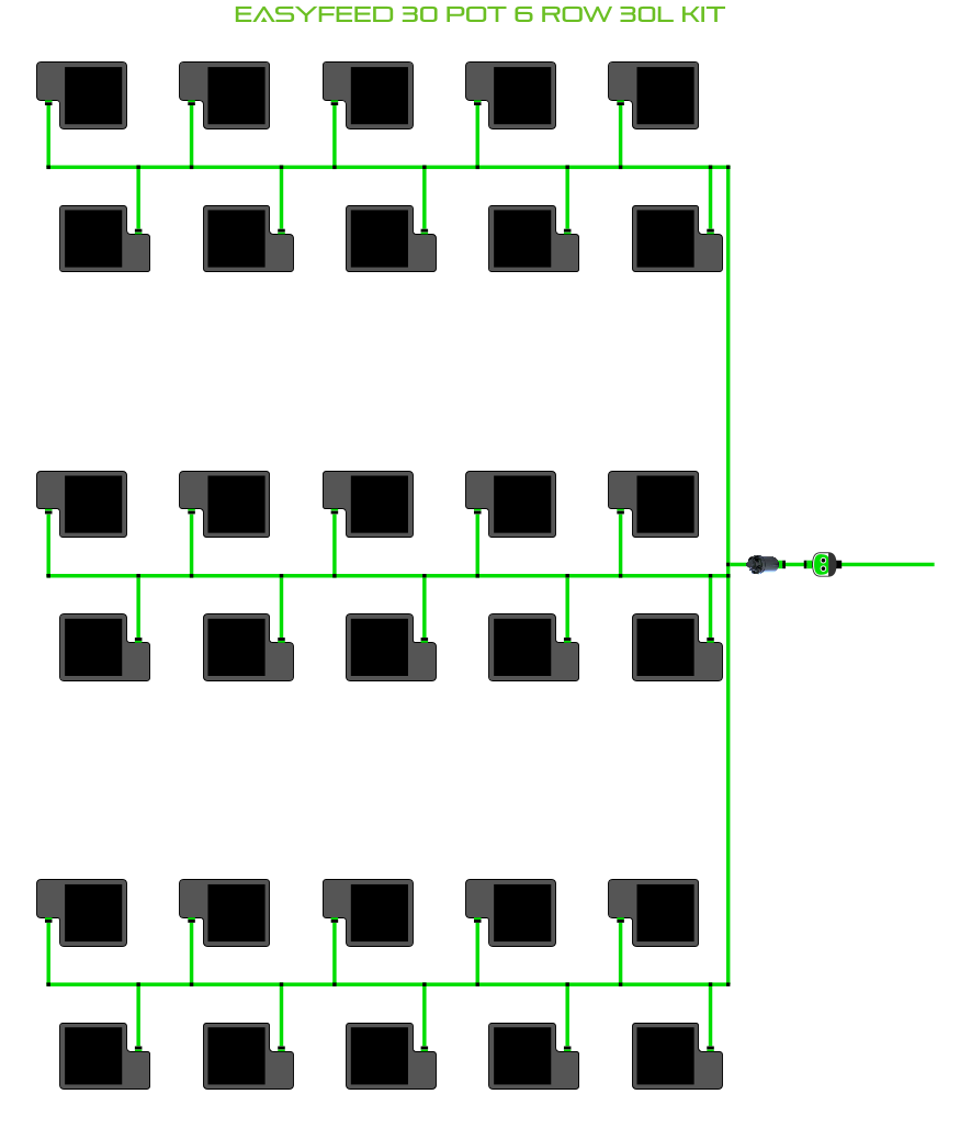 EasyFeed 30 Pot 6 Row Kit