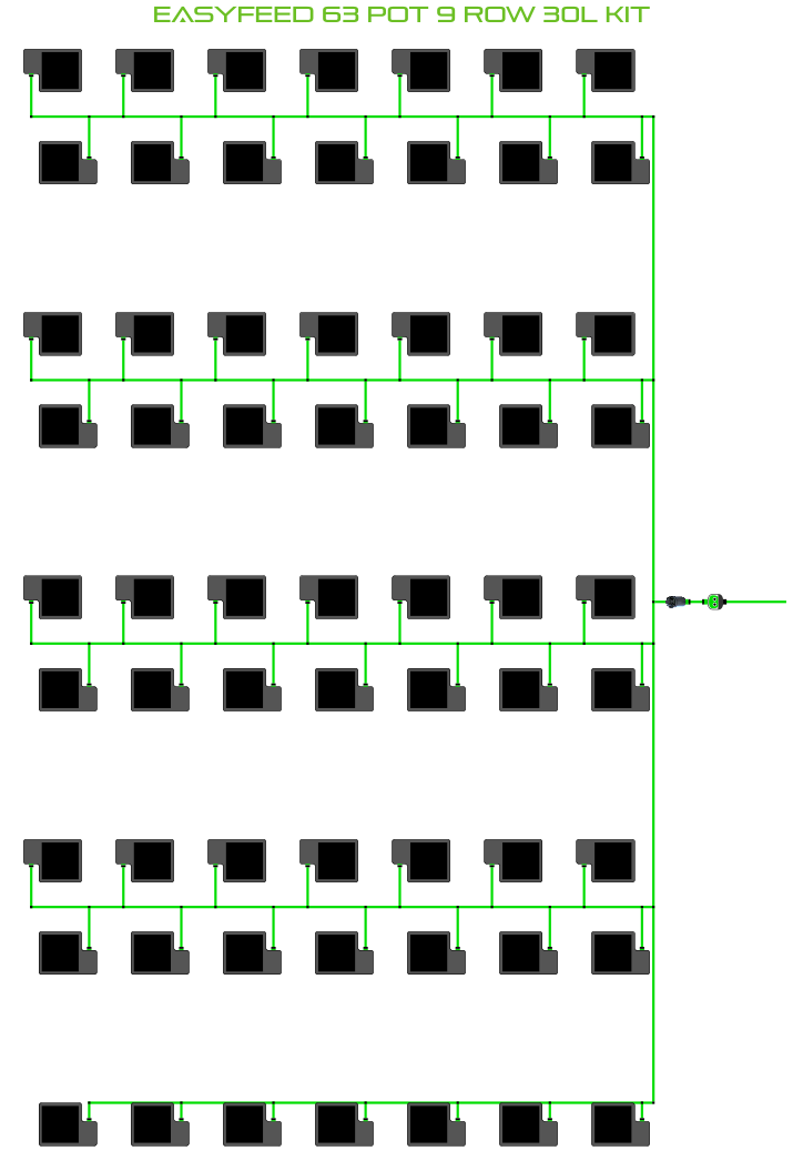 EasyFeed 63 Pot 9 Row Kit