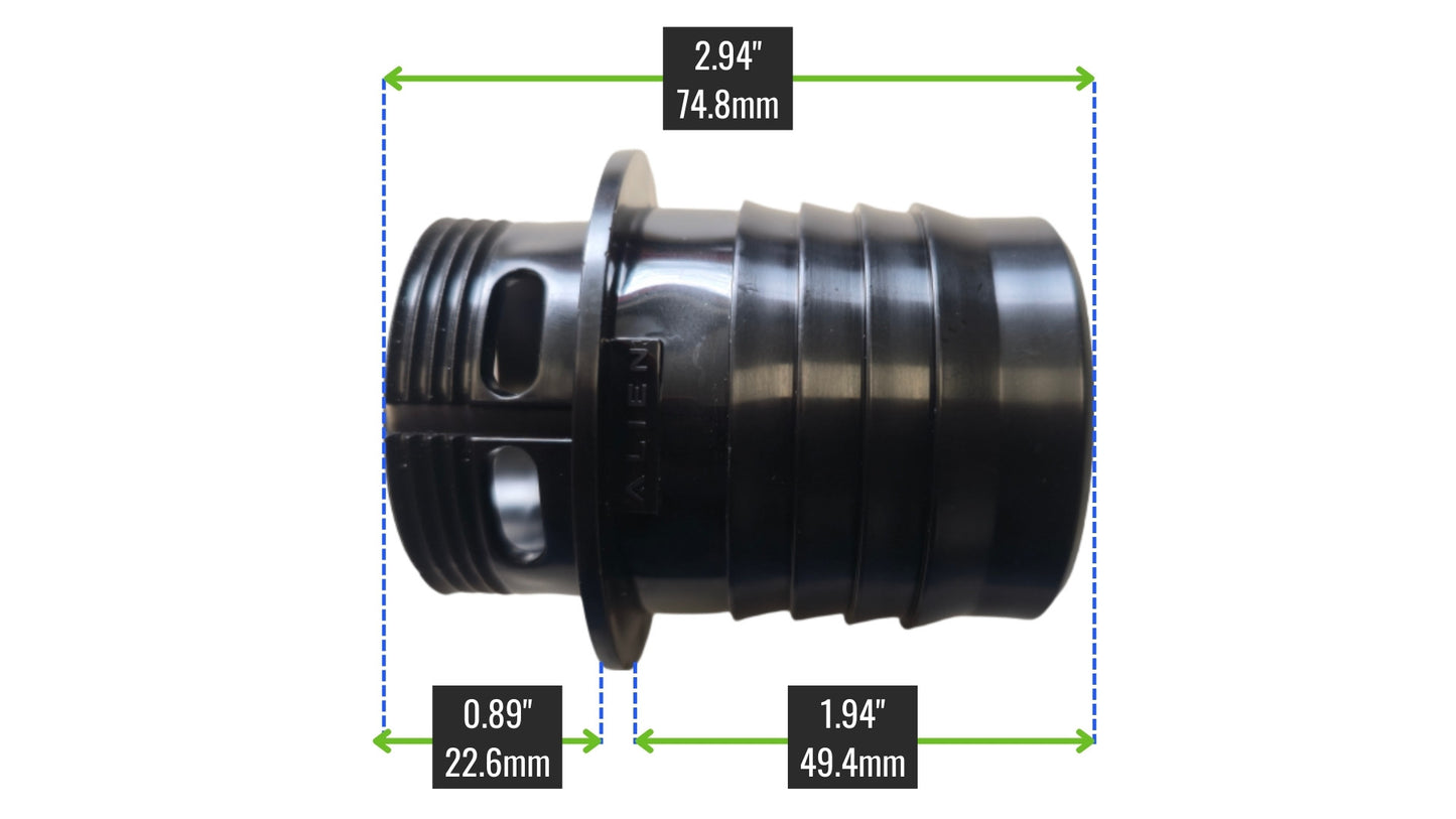 50mm / 2" Barbed Straight Bulkhead Fitting