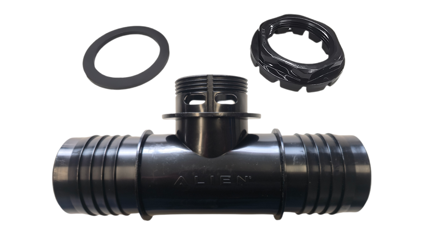 50mm / 2" Barbed Tee Bulkhead Fitting