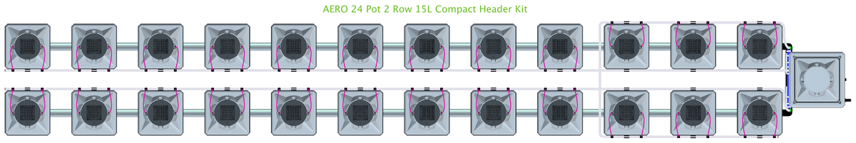 ALIEN AERO 24 Pot 2 Row Kit