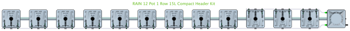 ALIEN RAIN 12 Pot 1 Row Kit