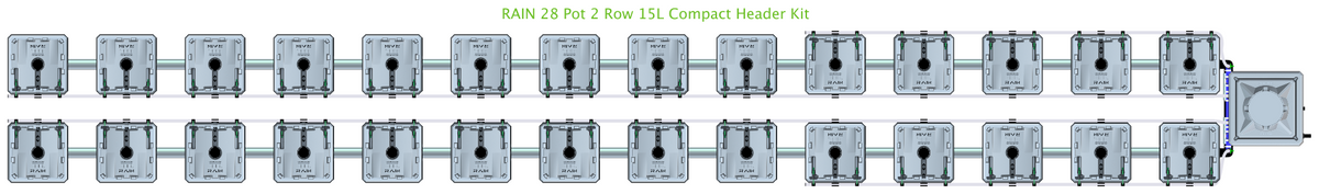 ALIEN RAIN 28 Pot 2 Row Kit