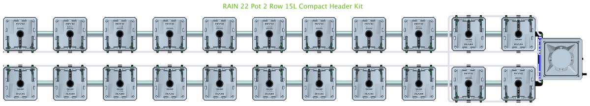 ALIEN RAIN 22 Pot 2 Row Kit